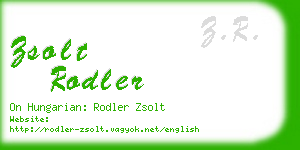 zsolt rodler business card